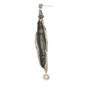 Handmade UNIQUE Silver & Glass Bead Pendant Jewelry for Necklace